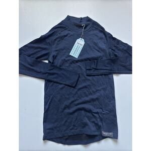 Cafe Du Cycliste Cosette Men’s Sz M Wool Blend Long Sleeve Base Layer Navy Blue